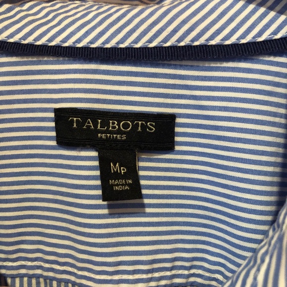 Talbots Petites Striped Blouse - Picture 7 of 7